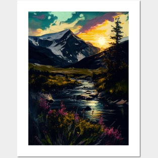 Mountain Sunset Horizon Posters and Art